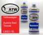 Preview: Volkswagen, Aurora Red Tricoat, L0G3 / 6L: 400ml Sprühdose + 400ml Klarlack - Set, von ATW Autoteile West.